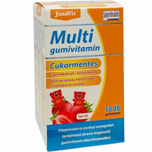 Olcsó Jutavit multivitamin gumivitamin cukormentes eper ízű 50 db